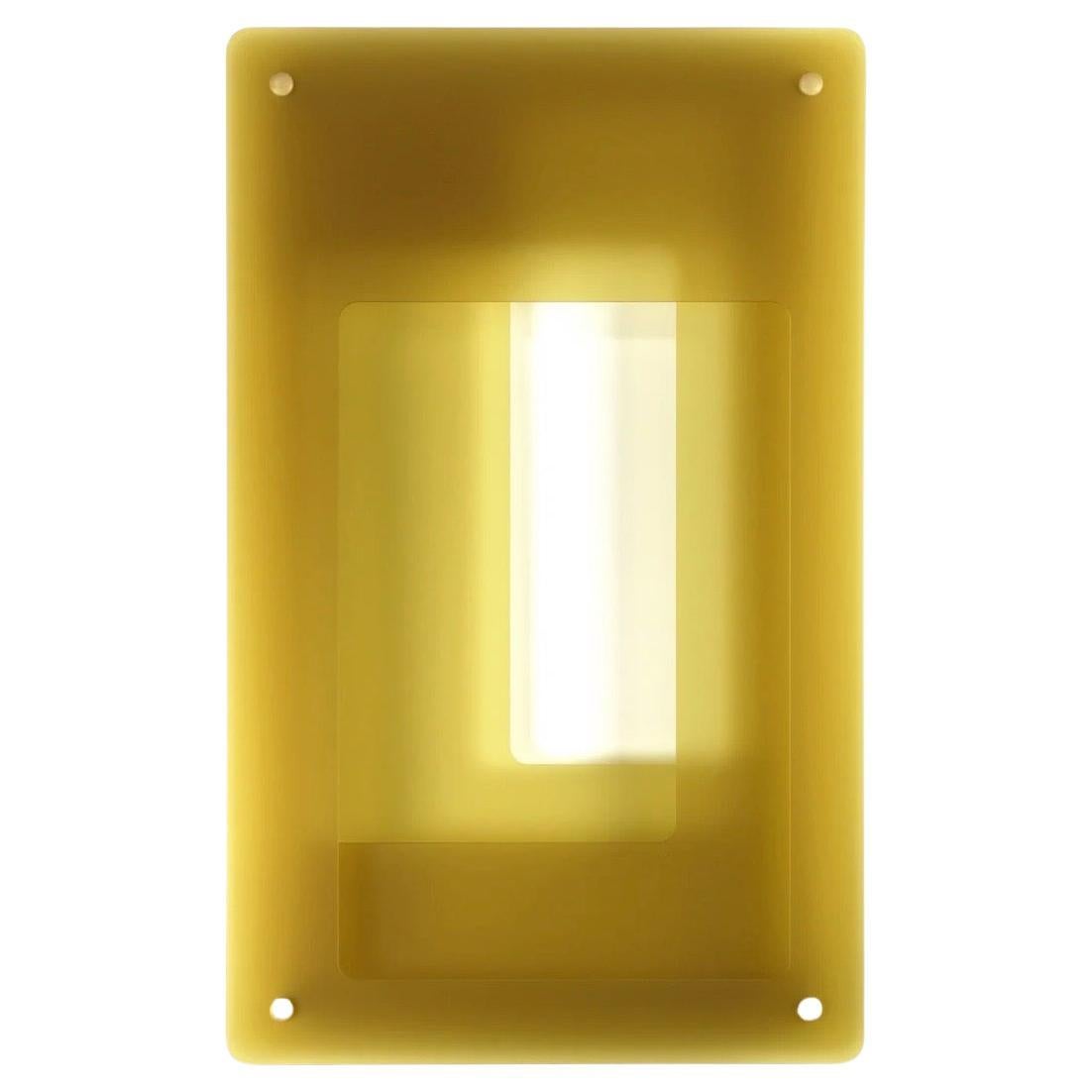 Yellow Acrylic Wall Sculpture by Yvette Kaiser Smith For Sale