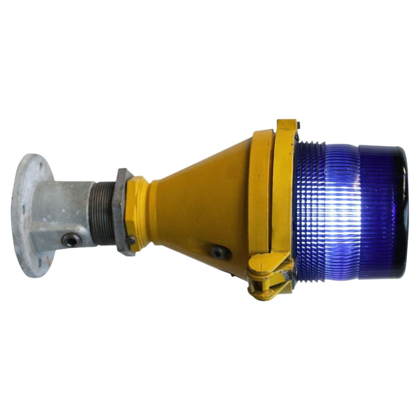 Yellow Airport Runway Blue Glass Wall Lights Sconces