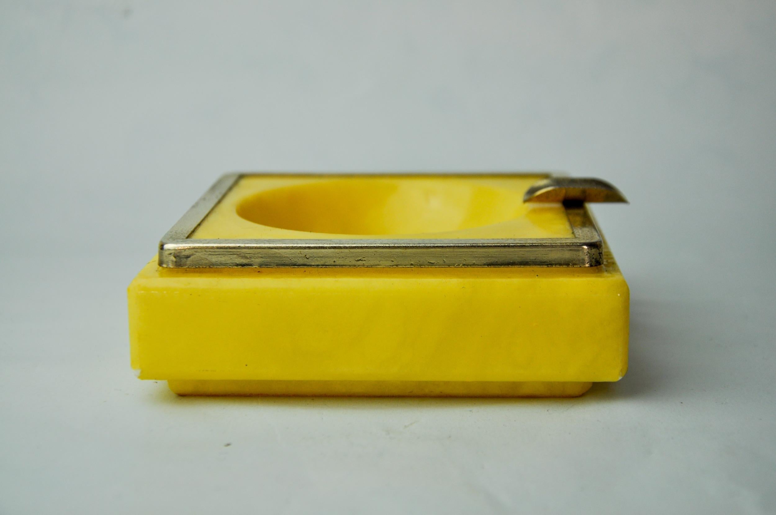 vintage yellow ashtray