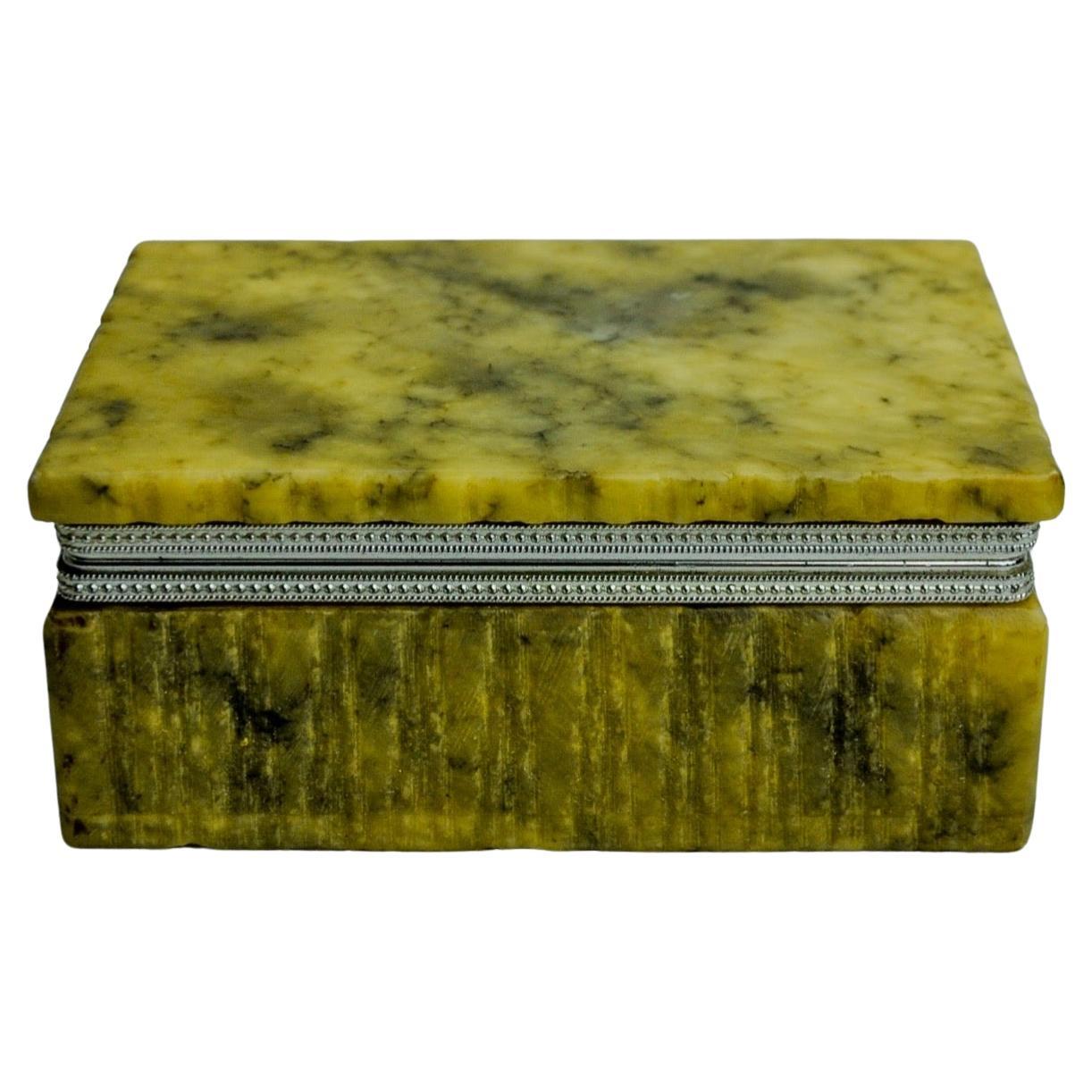 Yellow alabaster box by Romano Bianchi, Italy, 1970 For Sale