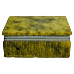 Vintage Yellow alabaster box by Romano Bianchi, Italy, 1970