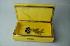 Yellow alabaster box, Spain, 1970