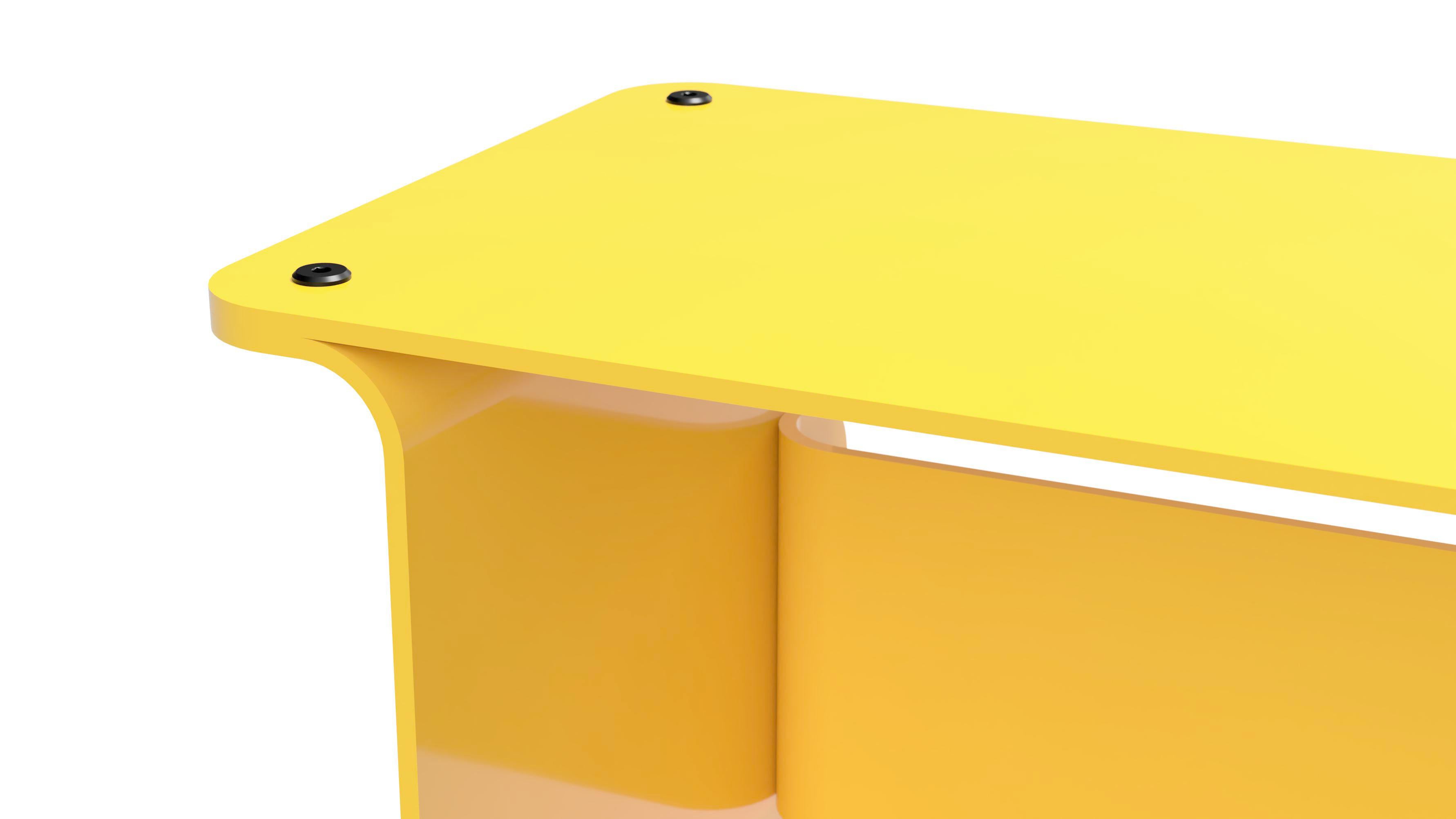 Modern Yellow Aluminum Entry Bench For Sale