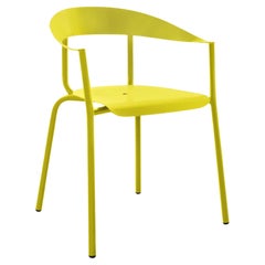 Gelber Aluminium-Mito-Stuhl mit Armlehnen von Pascal Bosetti