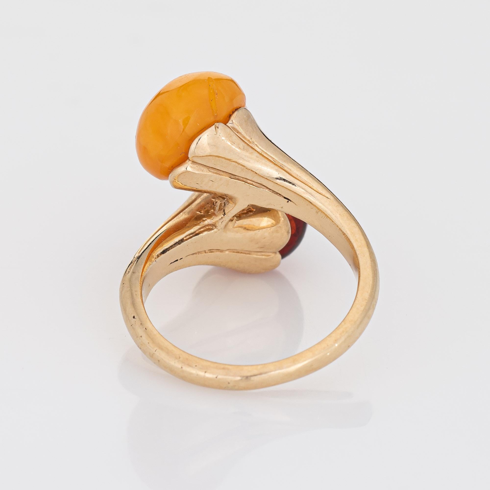 amber and gold ring