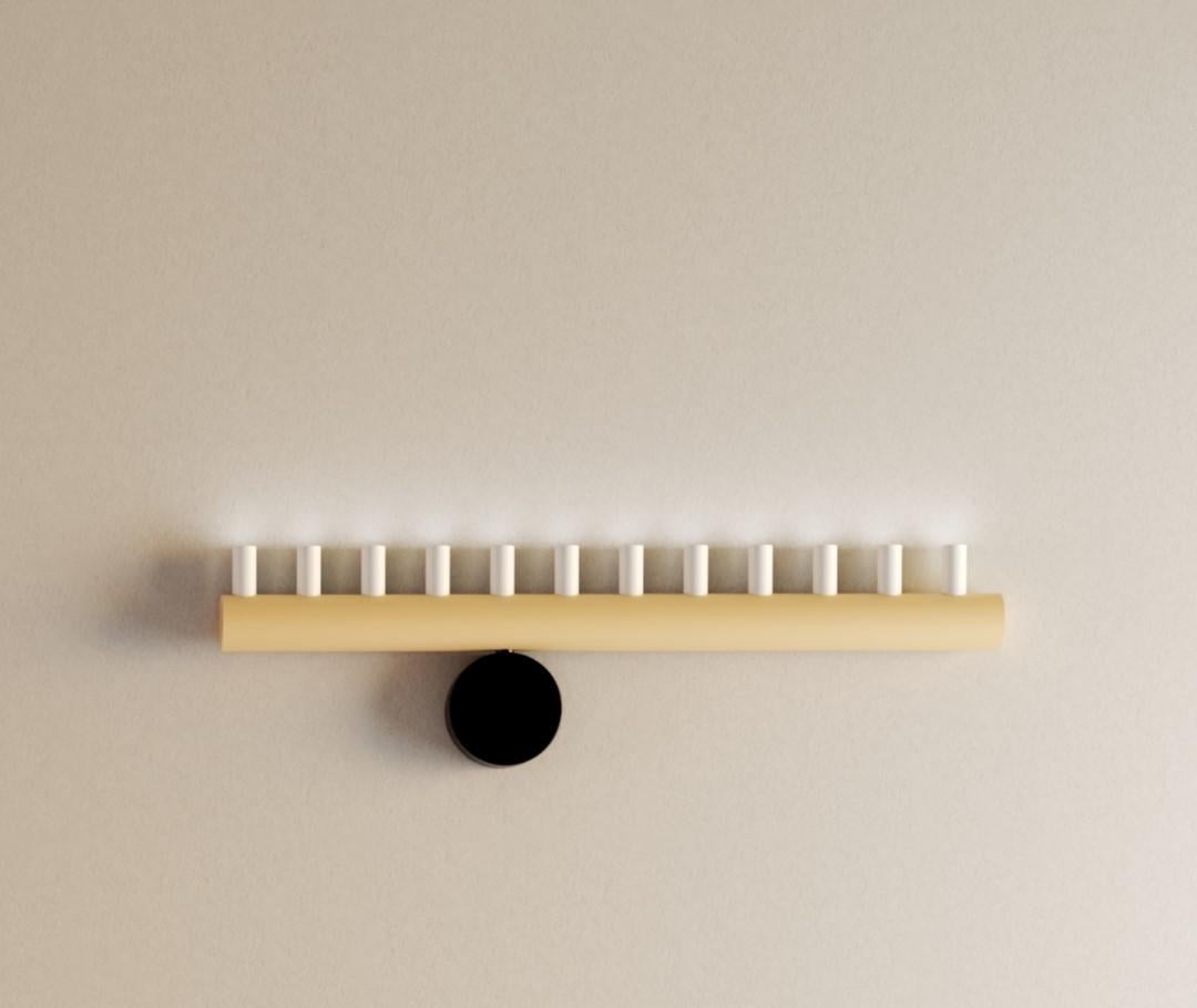 Yellow and Black Array Wall Light by Atelier Areti
Dimensions: D 3.8 x W 82 x H 23.3 cm.
Materials: Powder-coated metal.

Available in other colors. Please contact us.

All our lamps can be wired according to each country. If sold to the USA it will