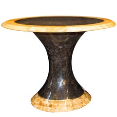 Yellow and Black Side Table by B.Muller, 1950s-1960s, Signed