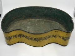 Yellow and Black Tole Planter