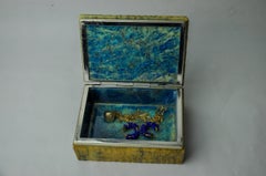 Yellow and blue alabaster box by Romano Bianchi, Italy, 1970