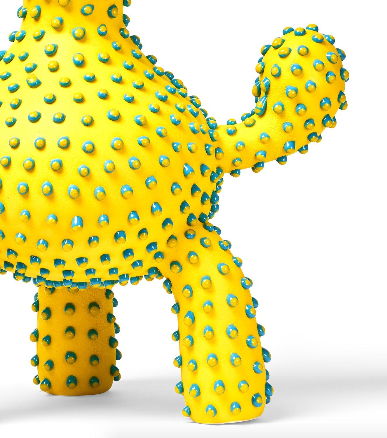 Yellow and Blue Creature Sculpture, Ahryun Lee In New Condition In New York, NY