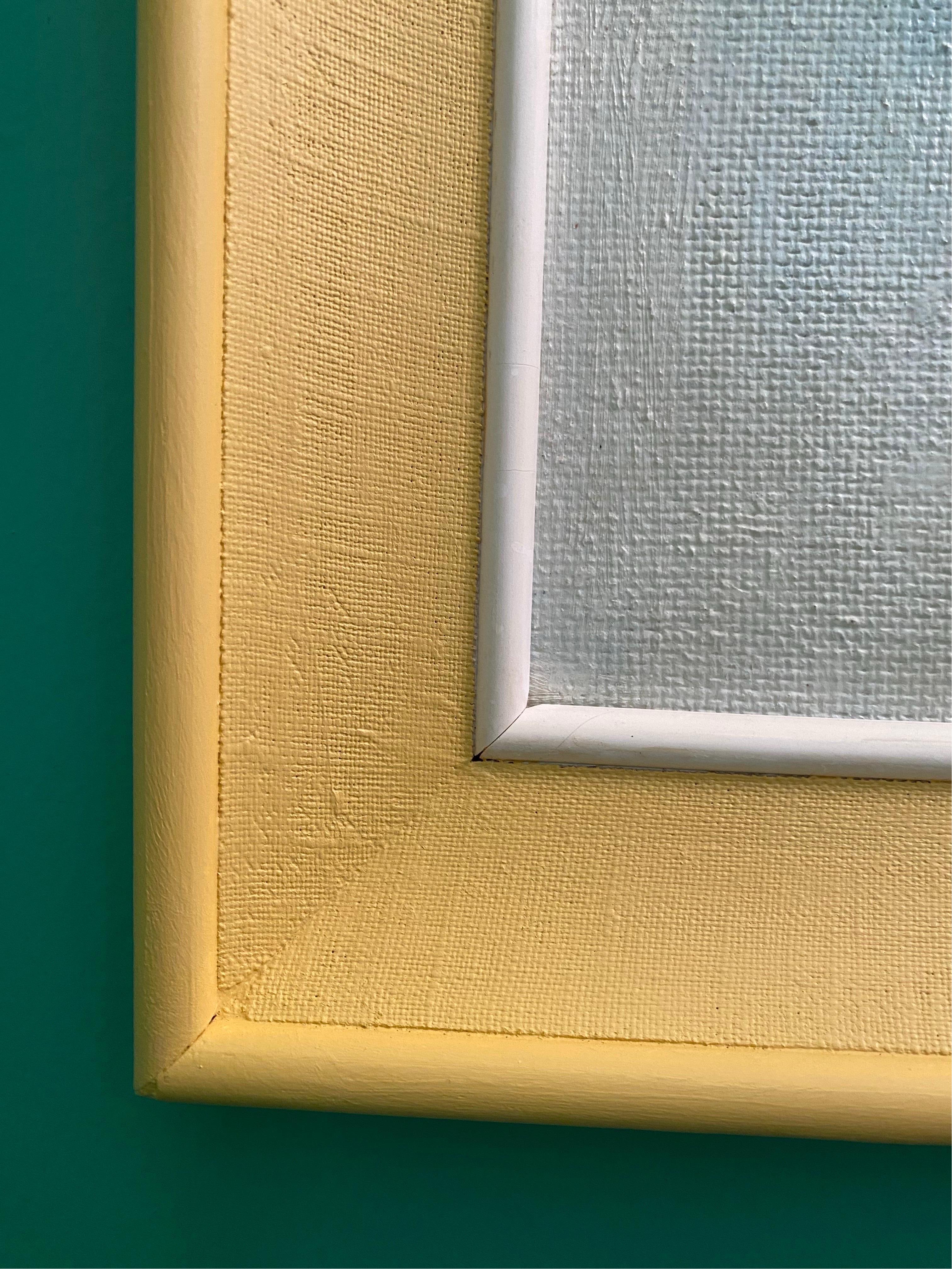 Yellow and Blue Mid-century Portrait of a Young Woman, 1960s For Sale 1