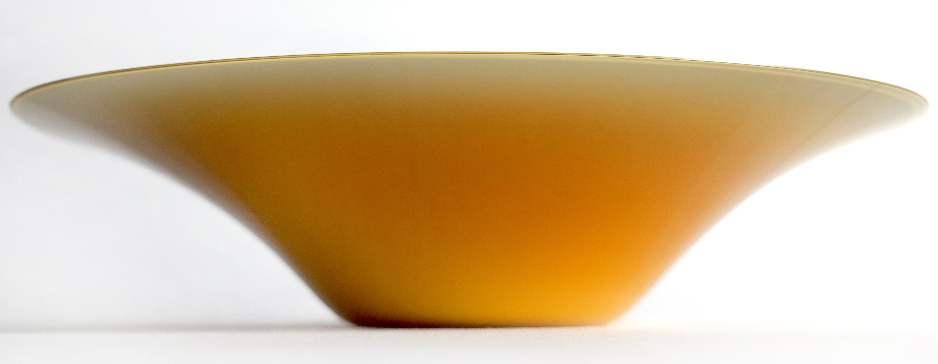 V. Nason & C., Italy Yellow and Blue Murano Glass Bowl In Excellent Condition In Miami, FL
