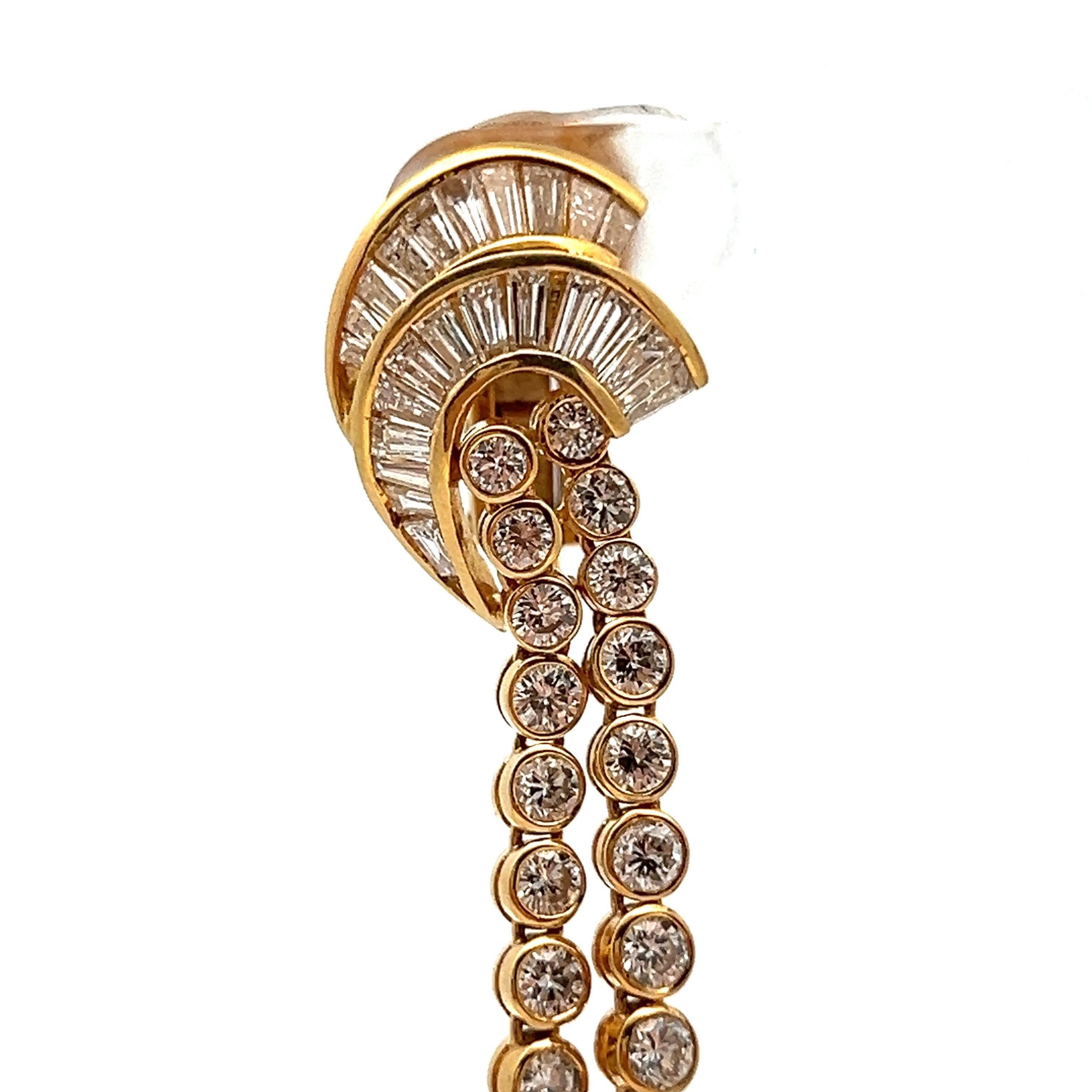 Yellow and Blue Sapphire Earrings For Sale 4