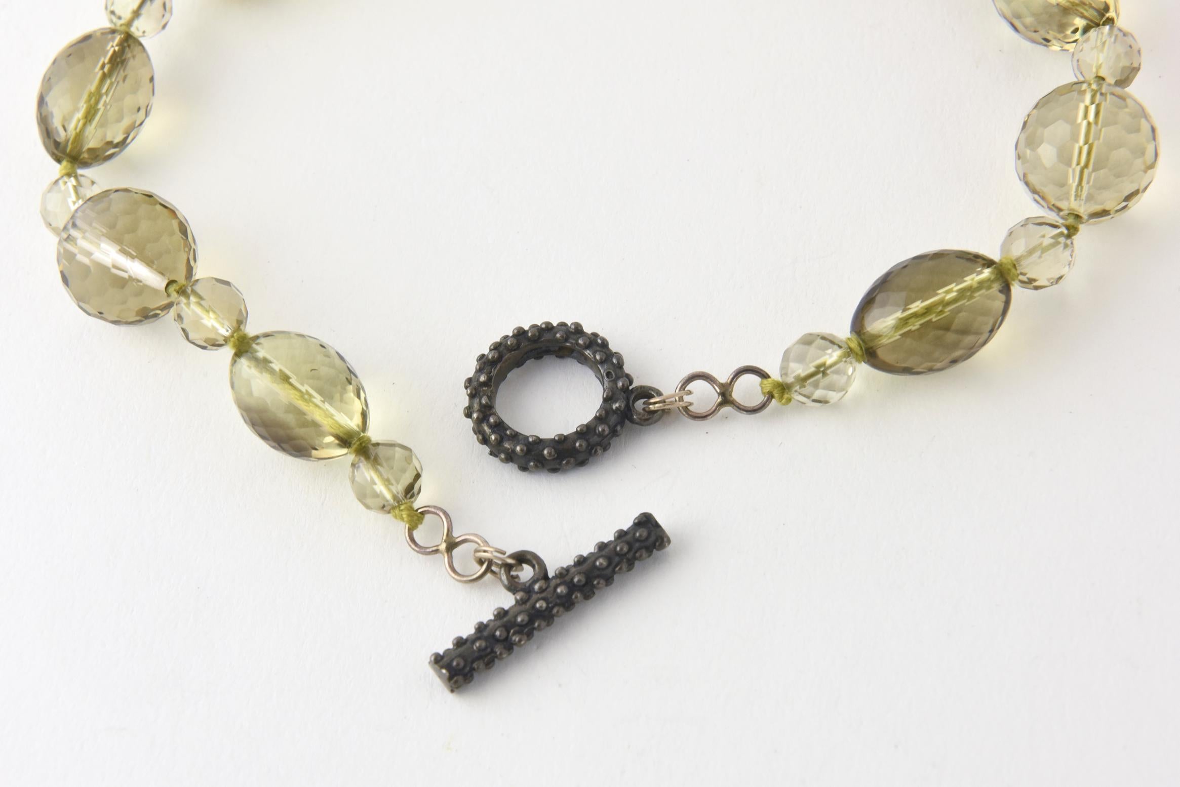 faceted glass necklace