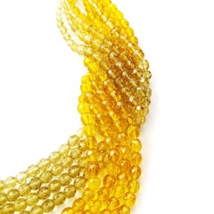 Yellow and clear crystal bead 'twist' necklace, Coppola e Toppo 1950s