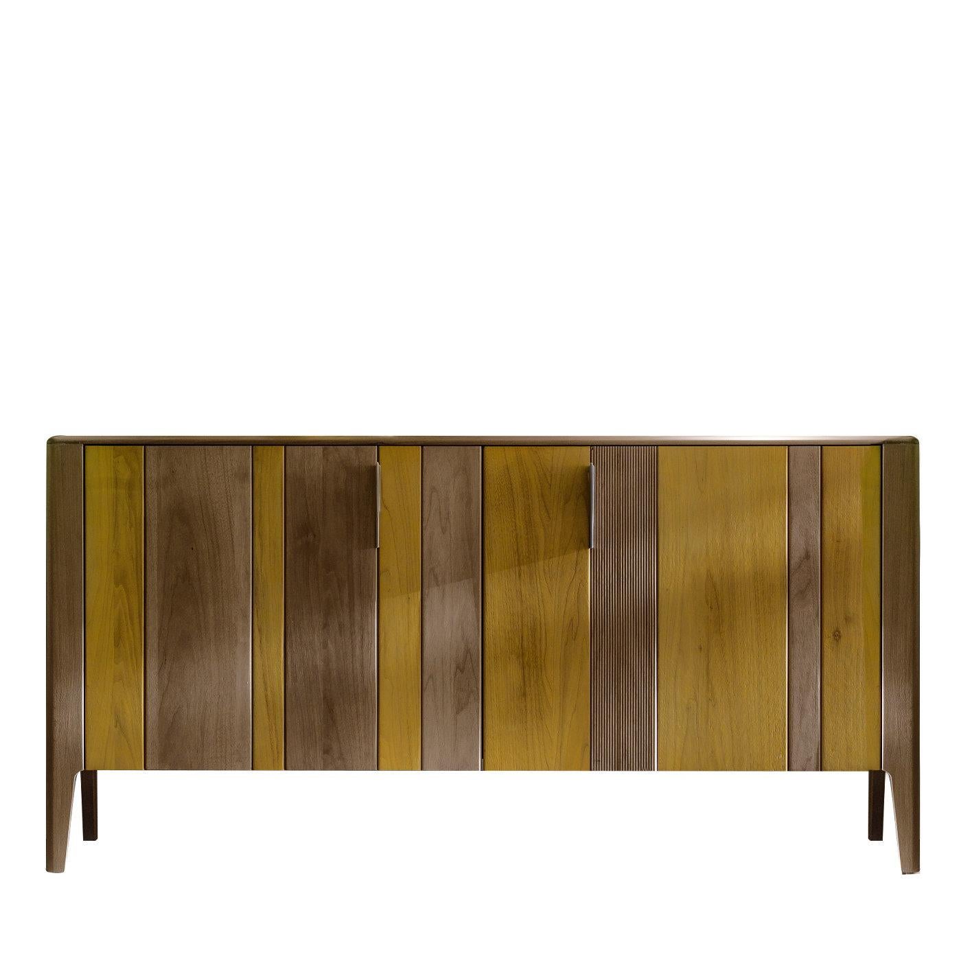 XXI secolo e contemporaneo Credenza Domino in giallo e olmo di Modesign in vendita