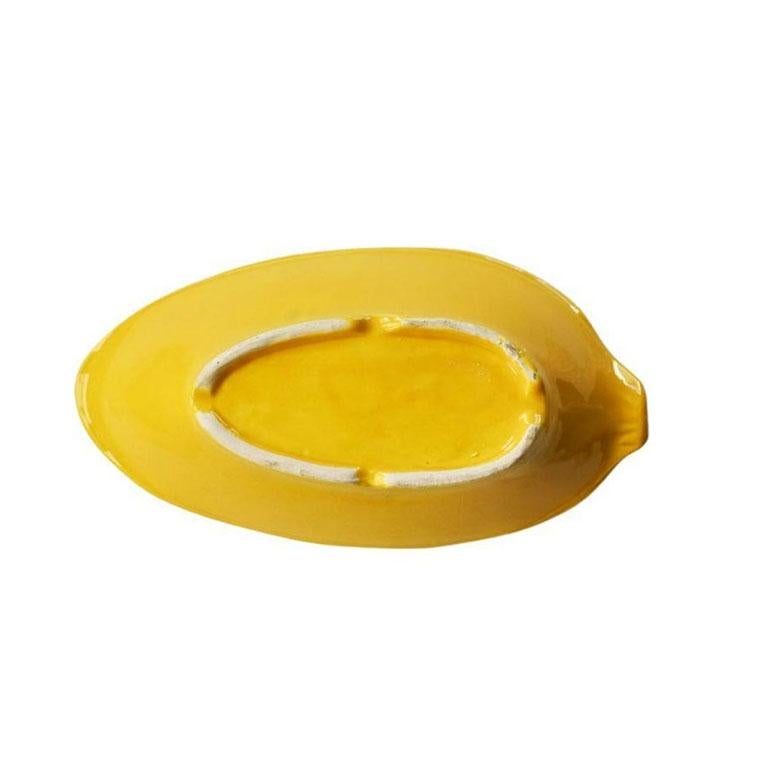 Américain Bols de service Husk en céramique jaune et verte en forme de corne de roi, lot de 4 en vente