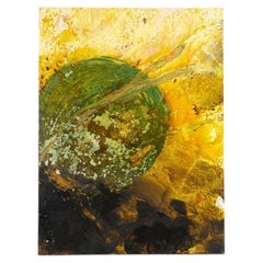 Yellow and Green Painting of a Planet by Thierry Despont, United States, 2003