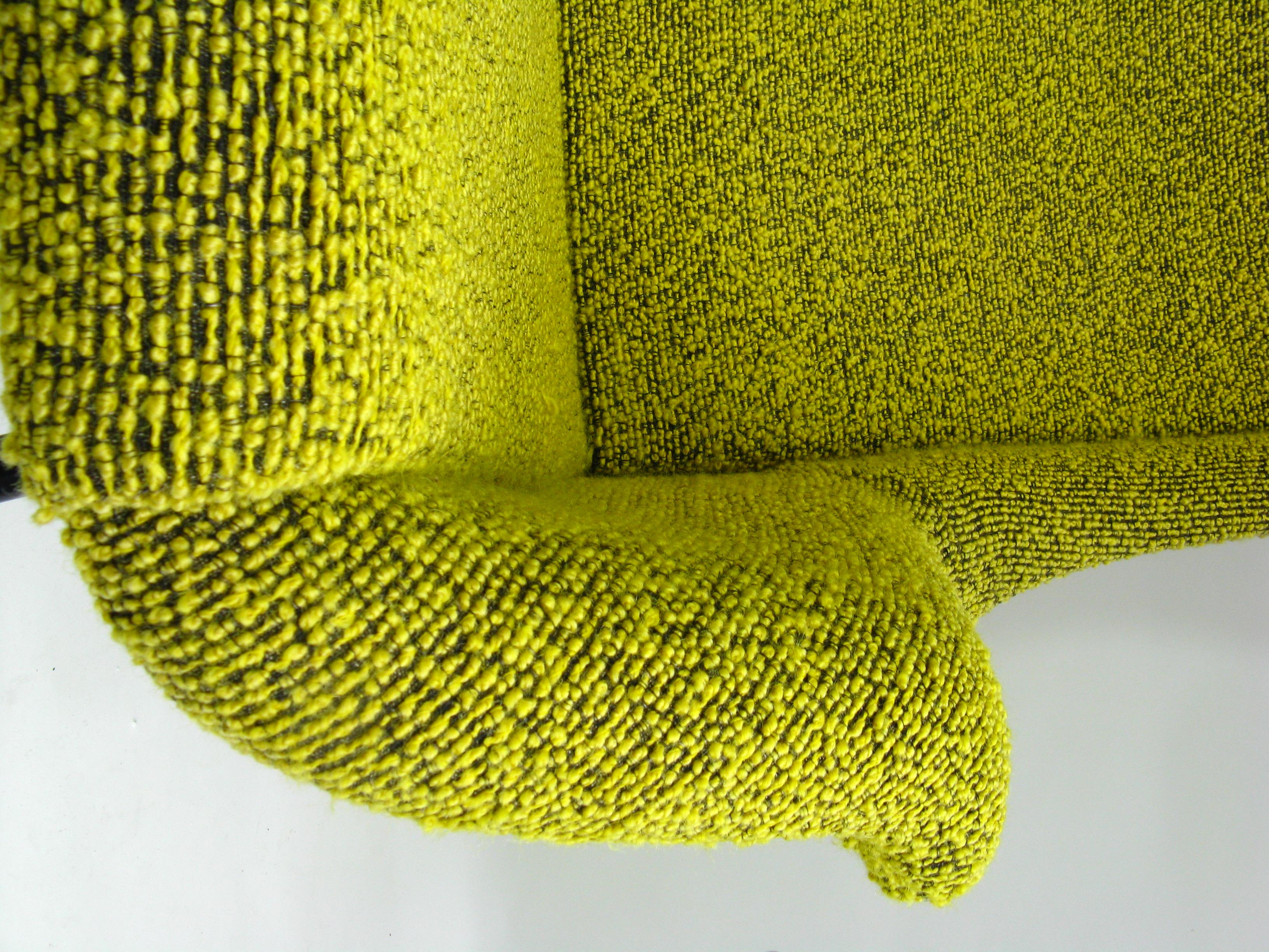 Mid-20th Century Yellow and Green Wingback Armchair by Miroslav Navratil for Ton, 1960s For Sale