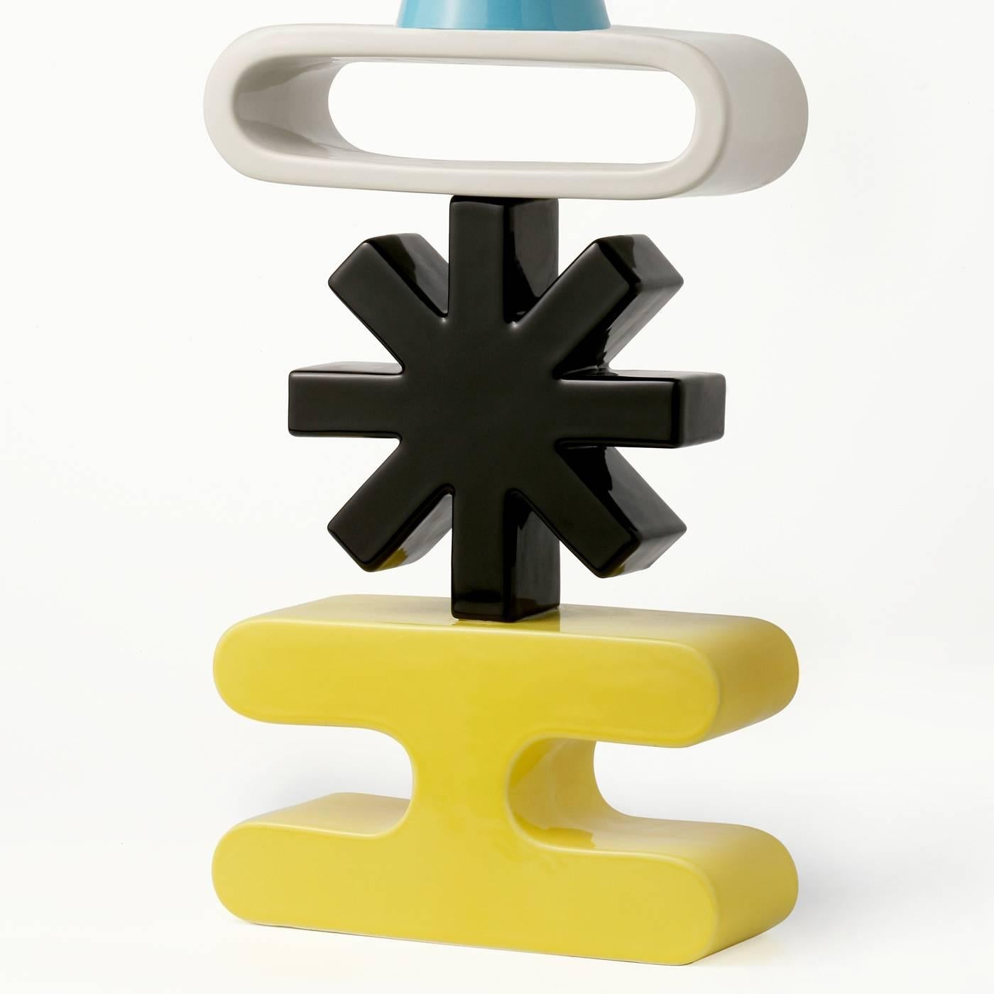 Italian Yellow and Pink Totem by Karim Rashid For Sale