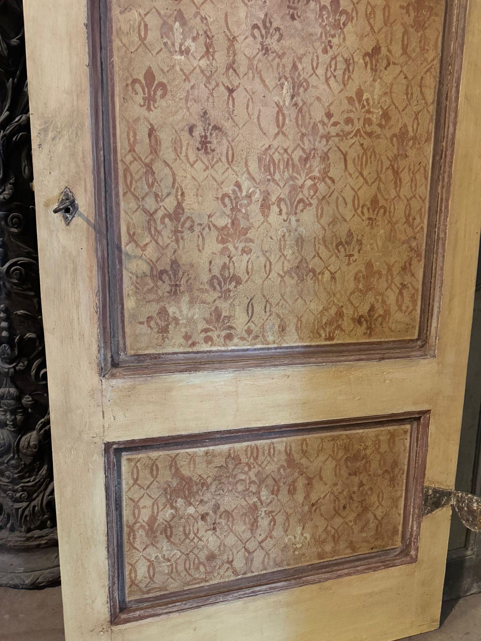 italien Porte intérieure laquée jaune et rouge, Italie en vente