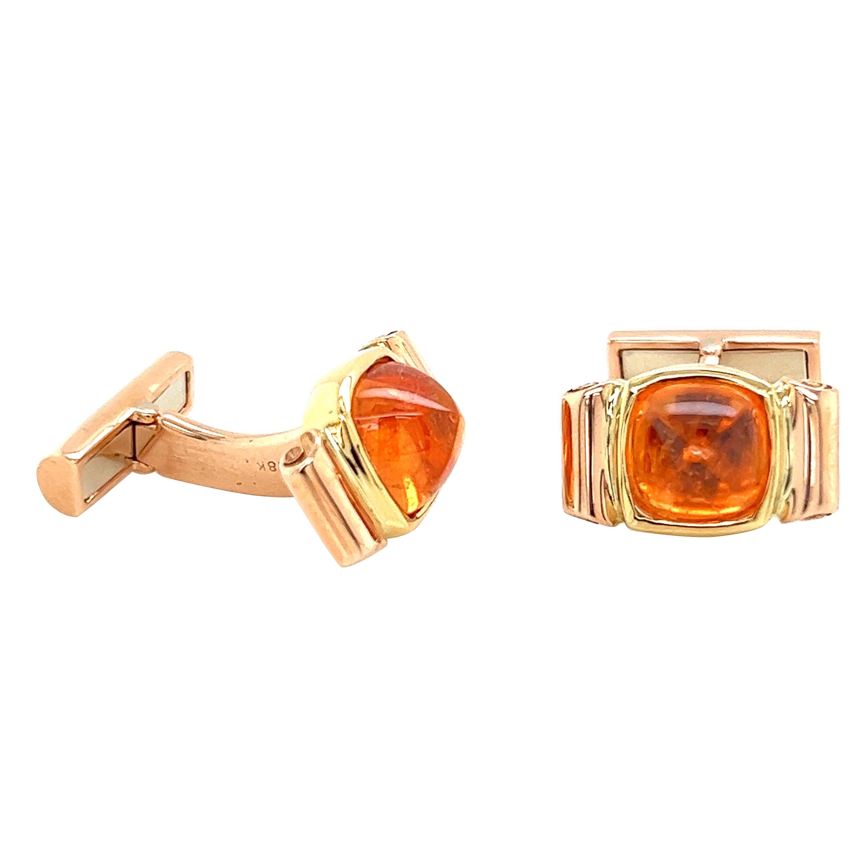 Gemelos Espiral Granate Naranja Amarillo y Oro Rosa