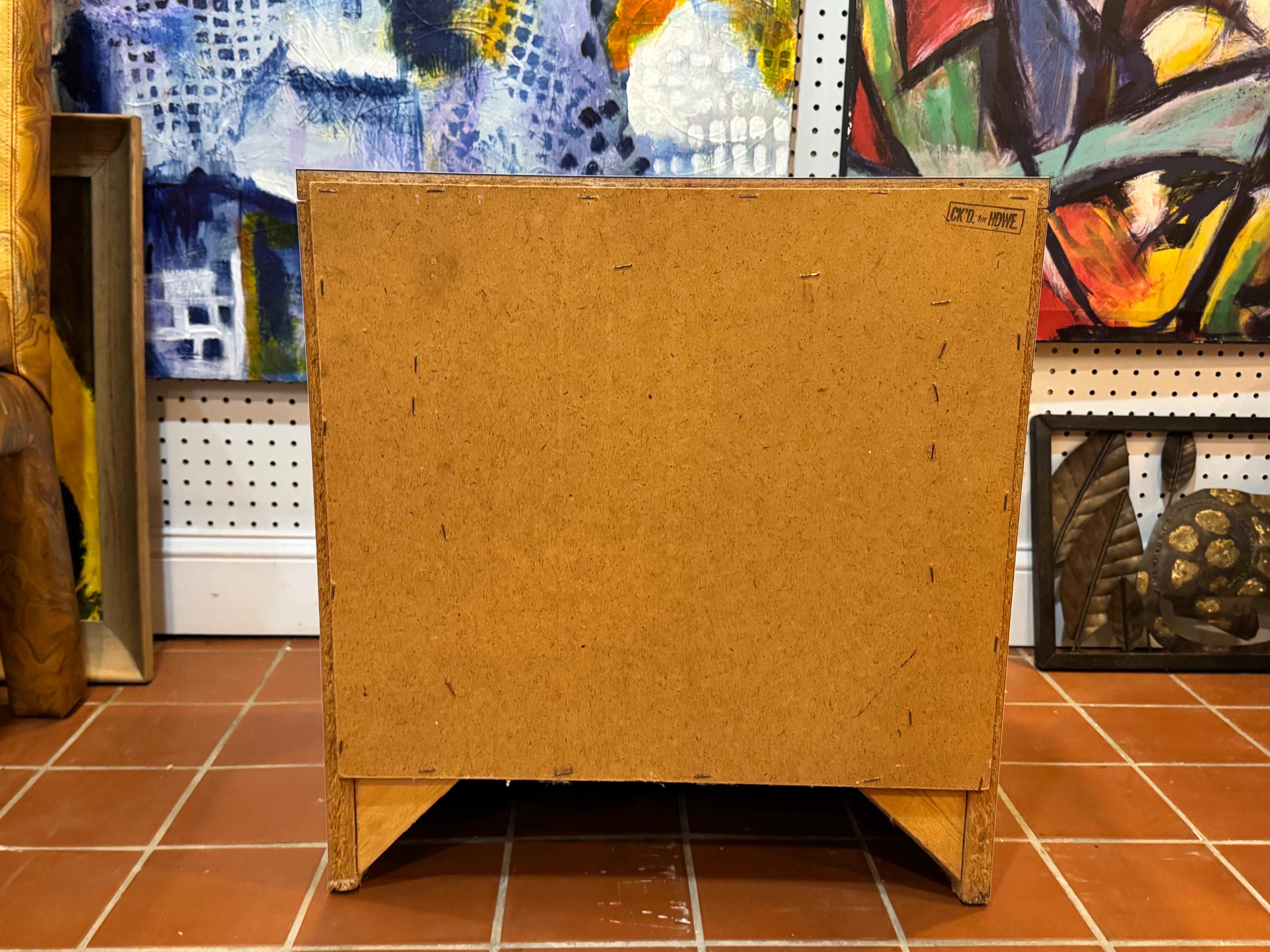 Yellow and White Campaign Nightstand For Sale 10