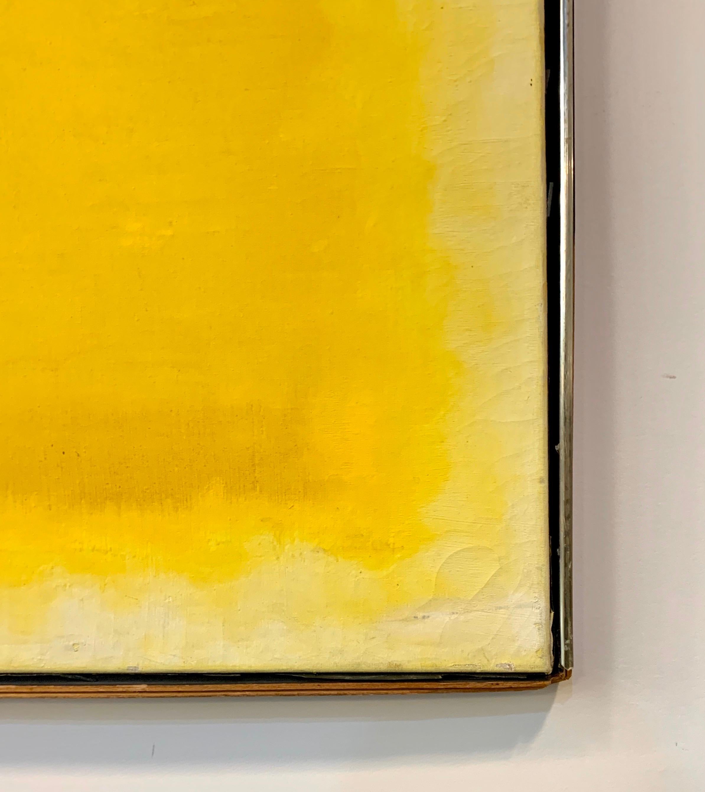 Original abstract color field painting in yellow, white and orange. Attributed to Mark Rothko. Unsigned.