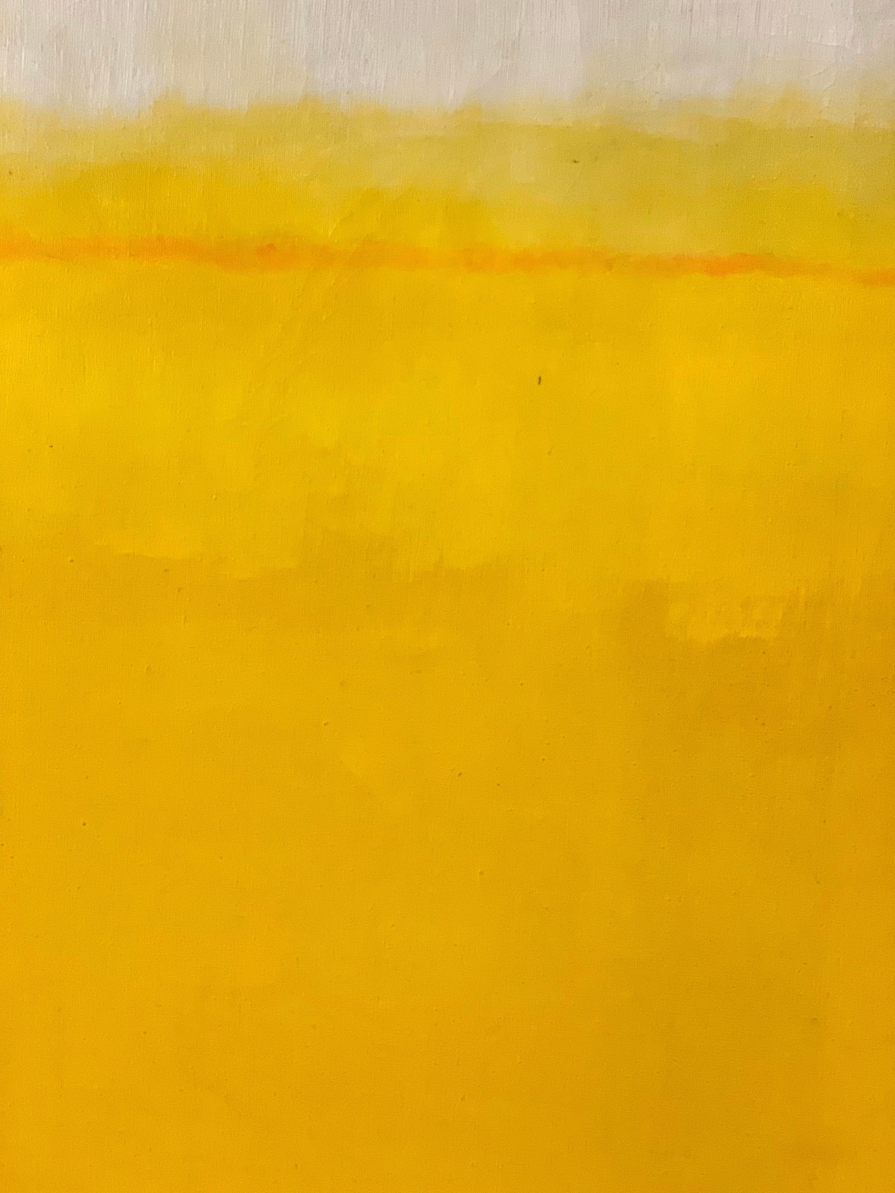 Yellow and White Color Field Abstract Painting In Good Condition In West Hartford, CT