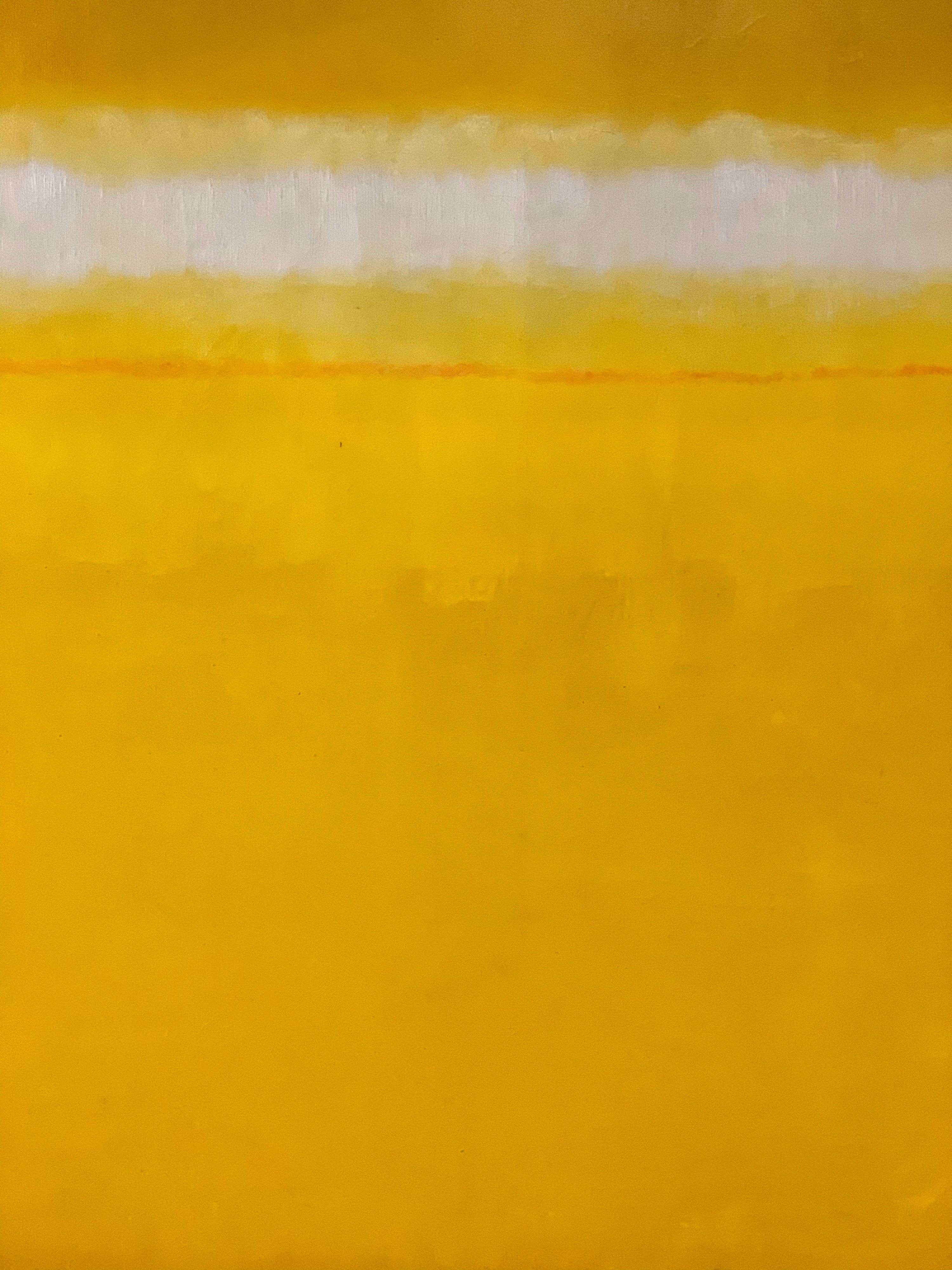 20th Century Yellow and White Color Field Abstract Painting