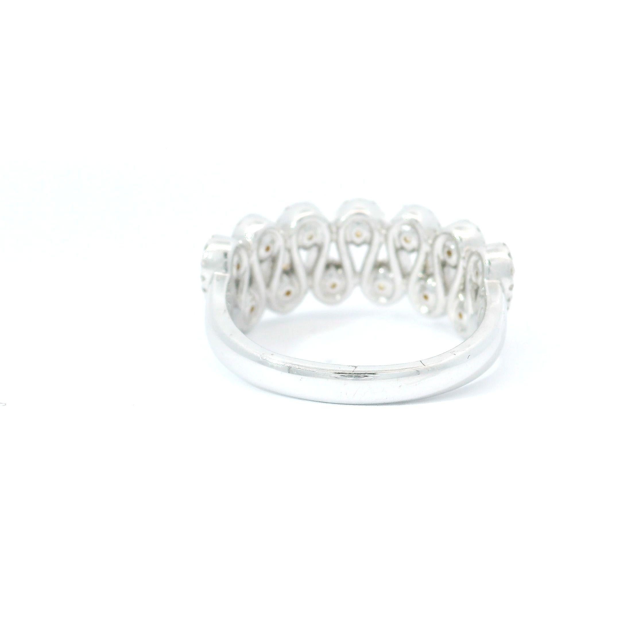 Yellow and White Diamond Eternity Ring  For Sale 7