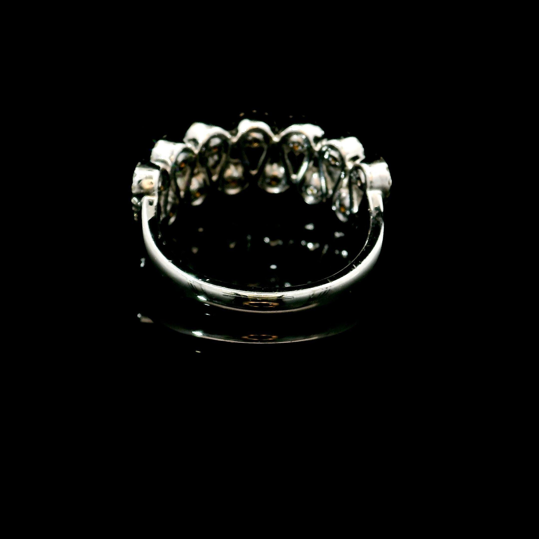 Yellow and White Diamond Eternity Ring  For Sale 3
