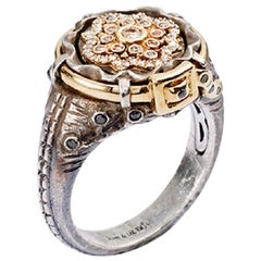 Yellow and White Diamond Juliette Jeans Ring