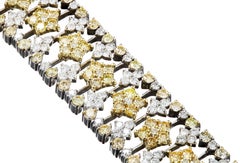 Yellow and White Diamond Two-Tone Gold Bracelet Stambolian
