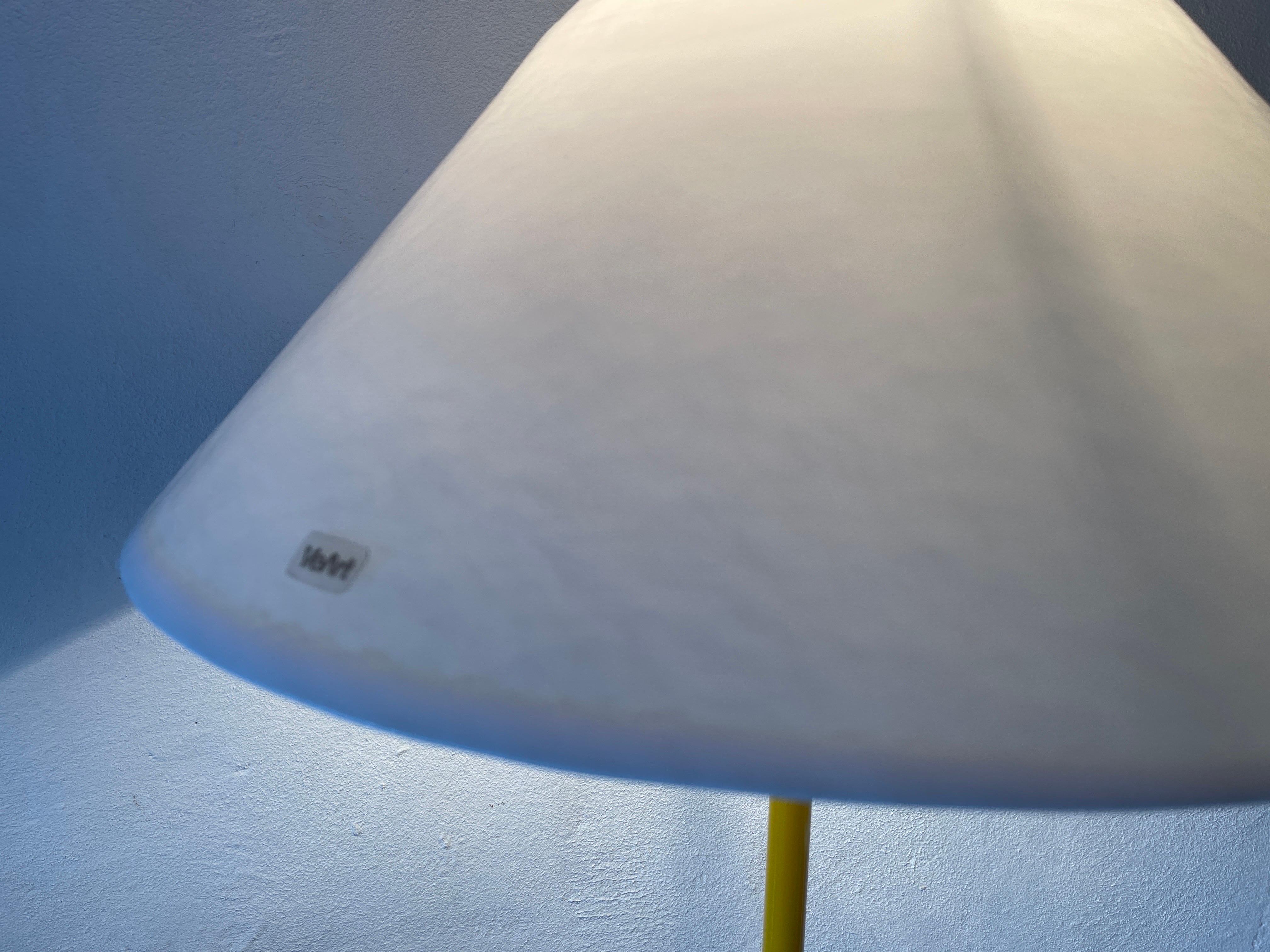 Yellow and White Glass Shade Floor Lamp by VeArt, 1970s, Italy For Sale 8