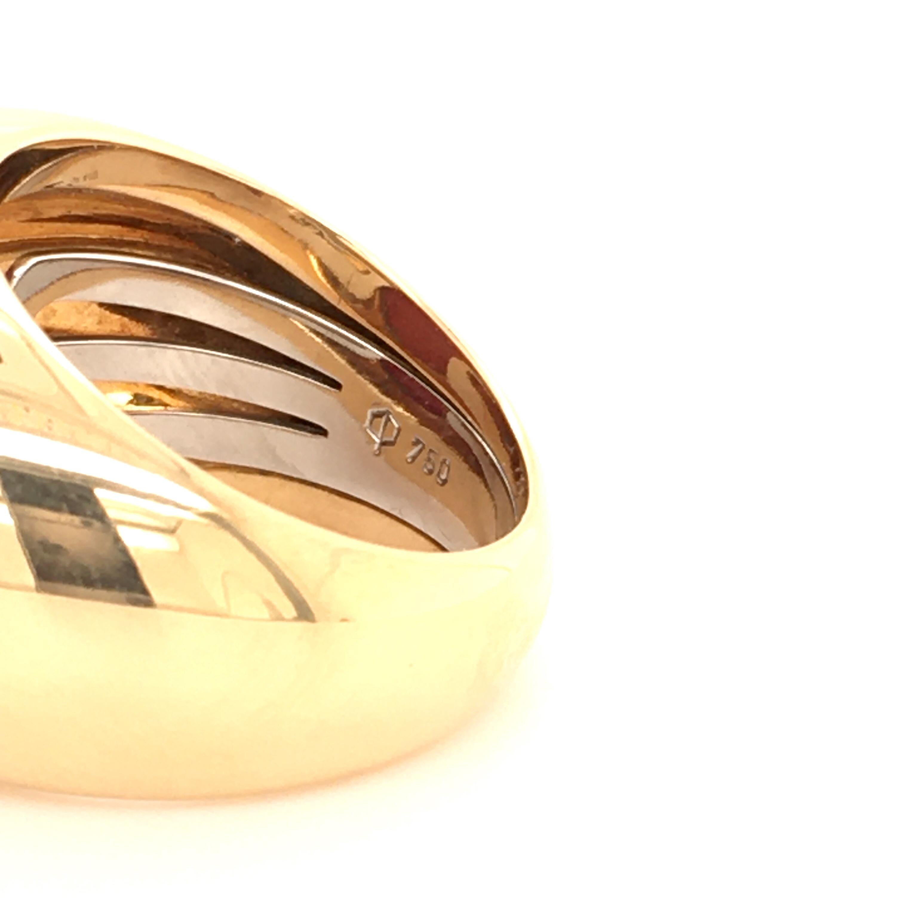 Yellow and White Gold Coral Ring by Peclard 4