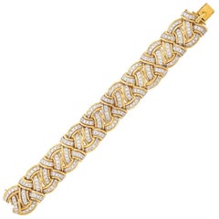 Antique Yellow and White Gold, Diamond Bracelet