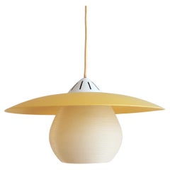 Yellow and white pendant lamp in style of Rotaflex, 1950
s
