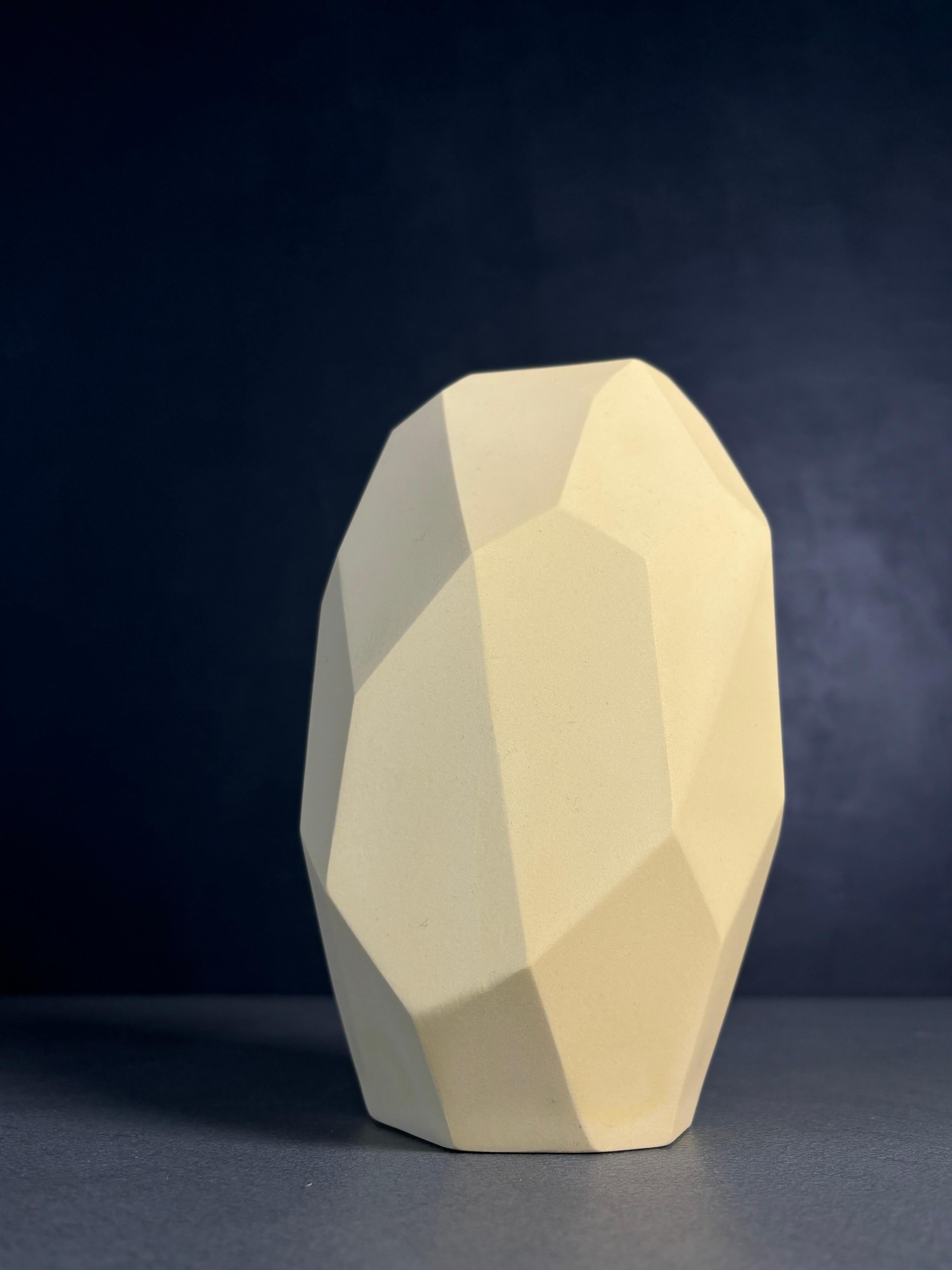 Yellow Angular Slant Vase, Limited Edition, Denmark, 2021 In Excellent Condition For Sale In Copenhagen, DK