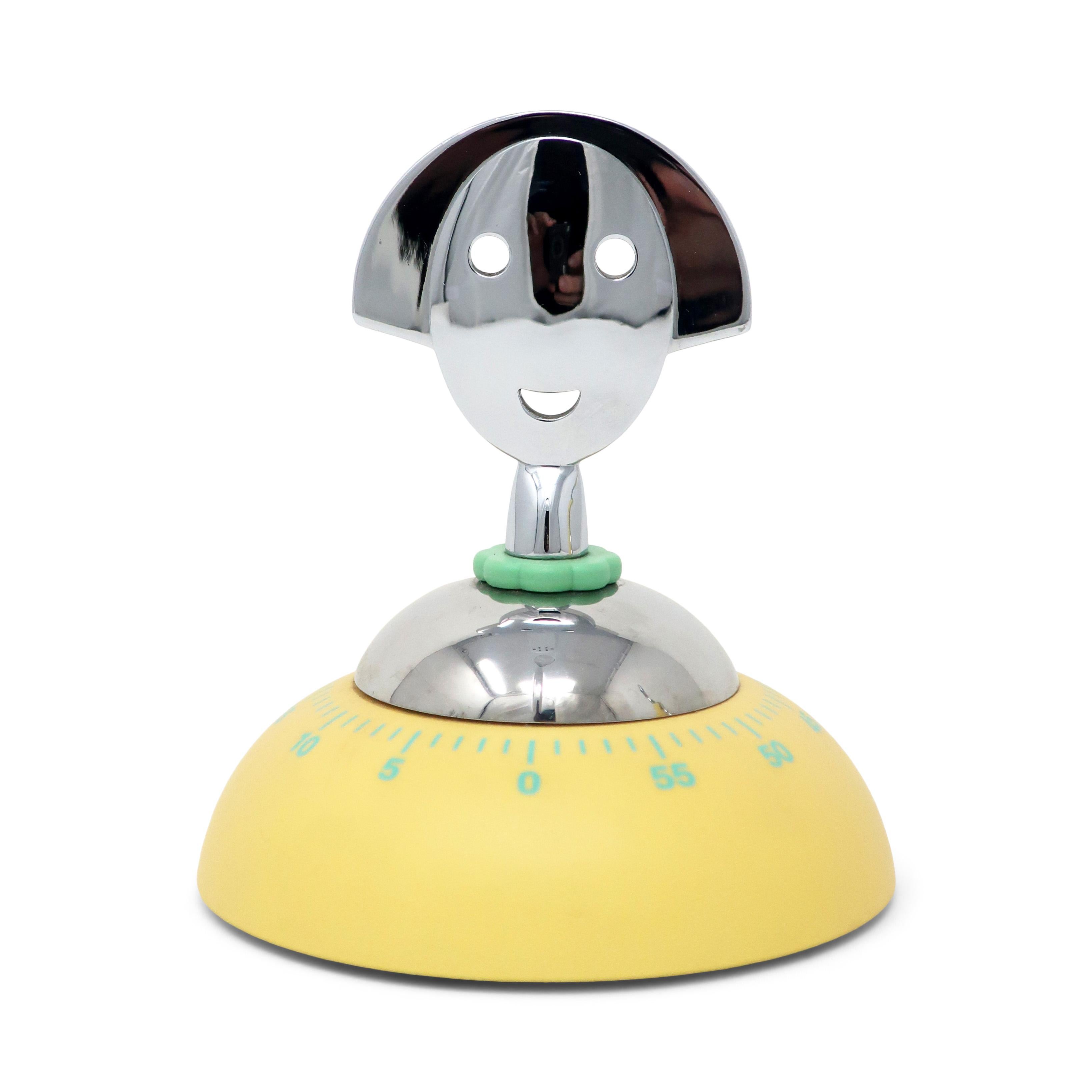 Post-Modern Yellow Anna G Corkscrew and Timer by Alessandro Mendini for Alessi For Sale