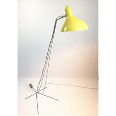 Lampadaire architectural jaune de Bernard Schottlander:: années 1950