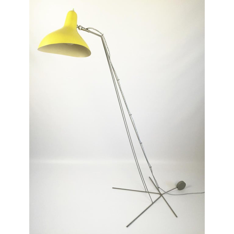 Yellow Architectural Floor Lamp by Bernard Schottlander ...