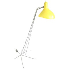 Lampadaire architectural jaune de Bernard Schottlander:: années 1950