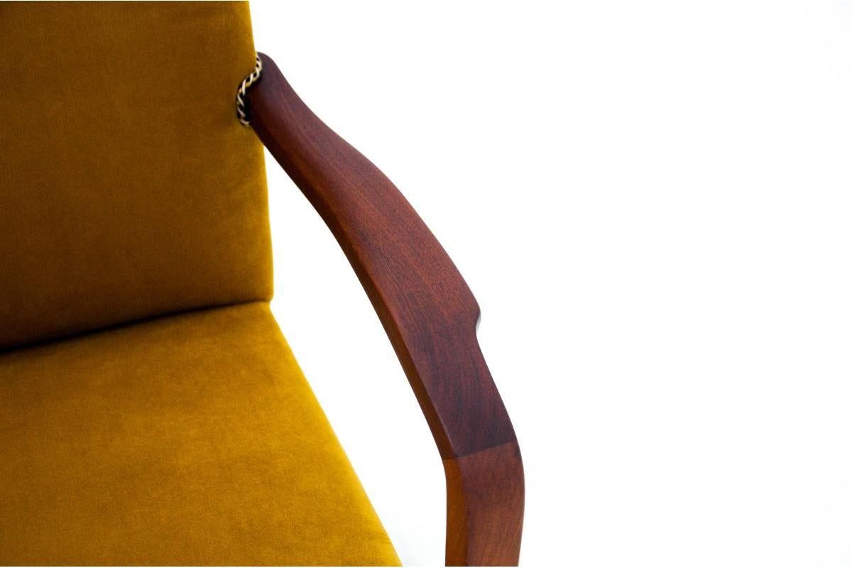 Mid-20th Century Yellow Armchair, Danish Design, 1960s