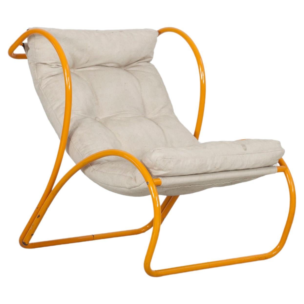 Fauteuil jaune à la manière de Gae Aulenti, Italie, années 1960