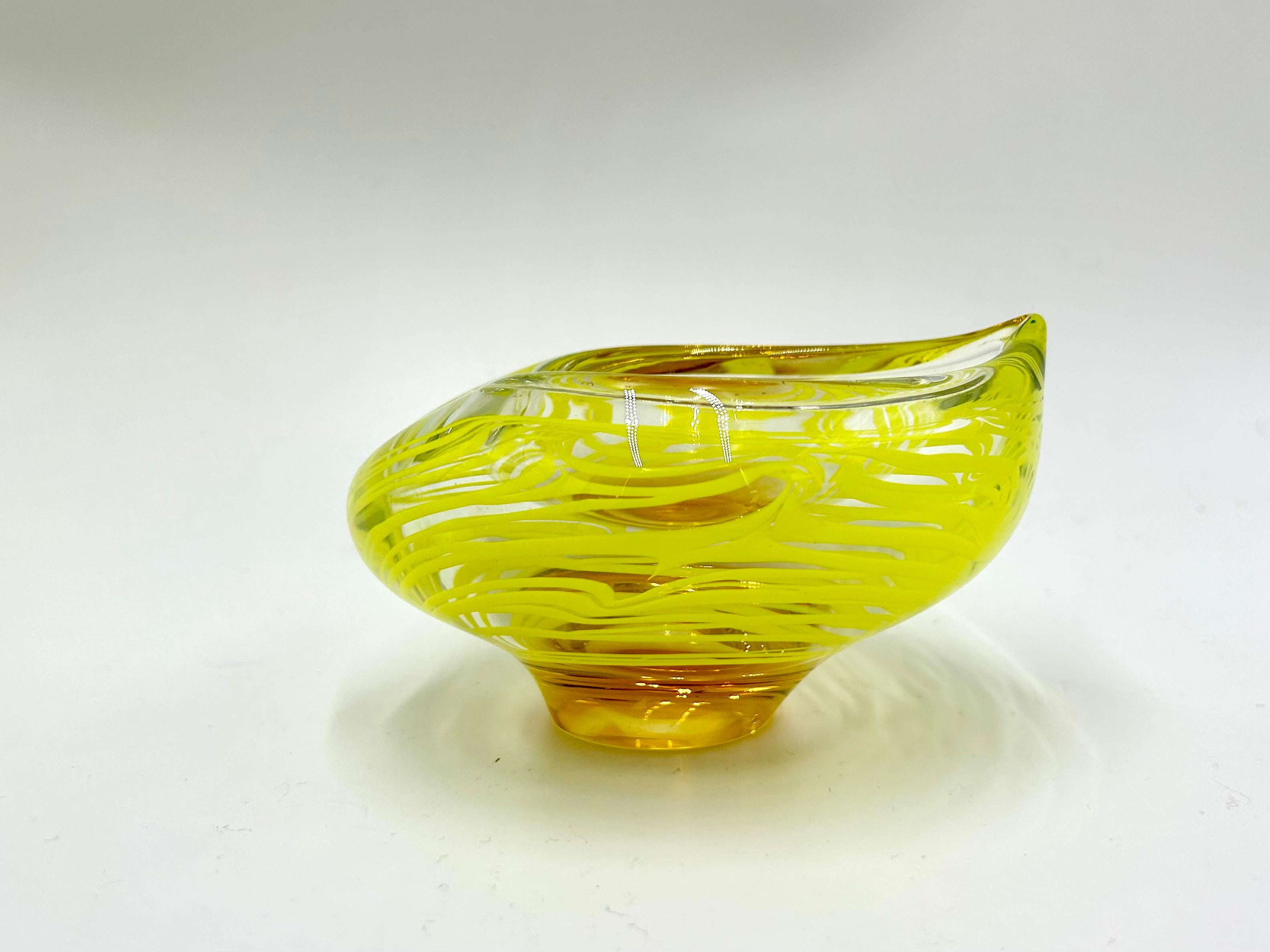 Yellow Art Glass Set, designed by Ivo Rozsypal, Crystalex, Czechoslovakia, 1960s For Sale 10