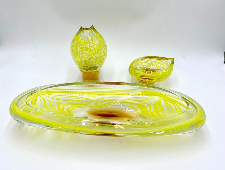 Yellow Art Glass Set, designed by Ivo Rozsypal, Crystalex, Czechoslovakia,  1960s For Sale at 1stDibs | vas 6811