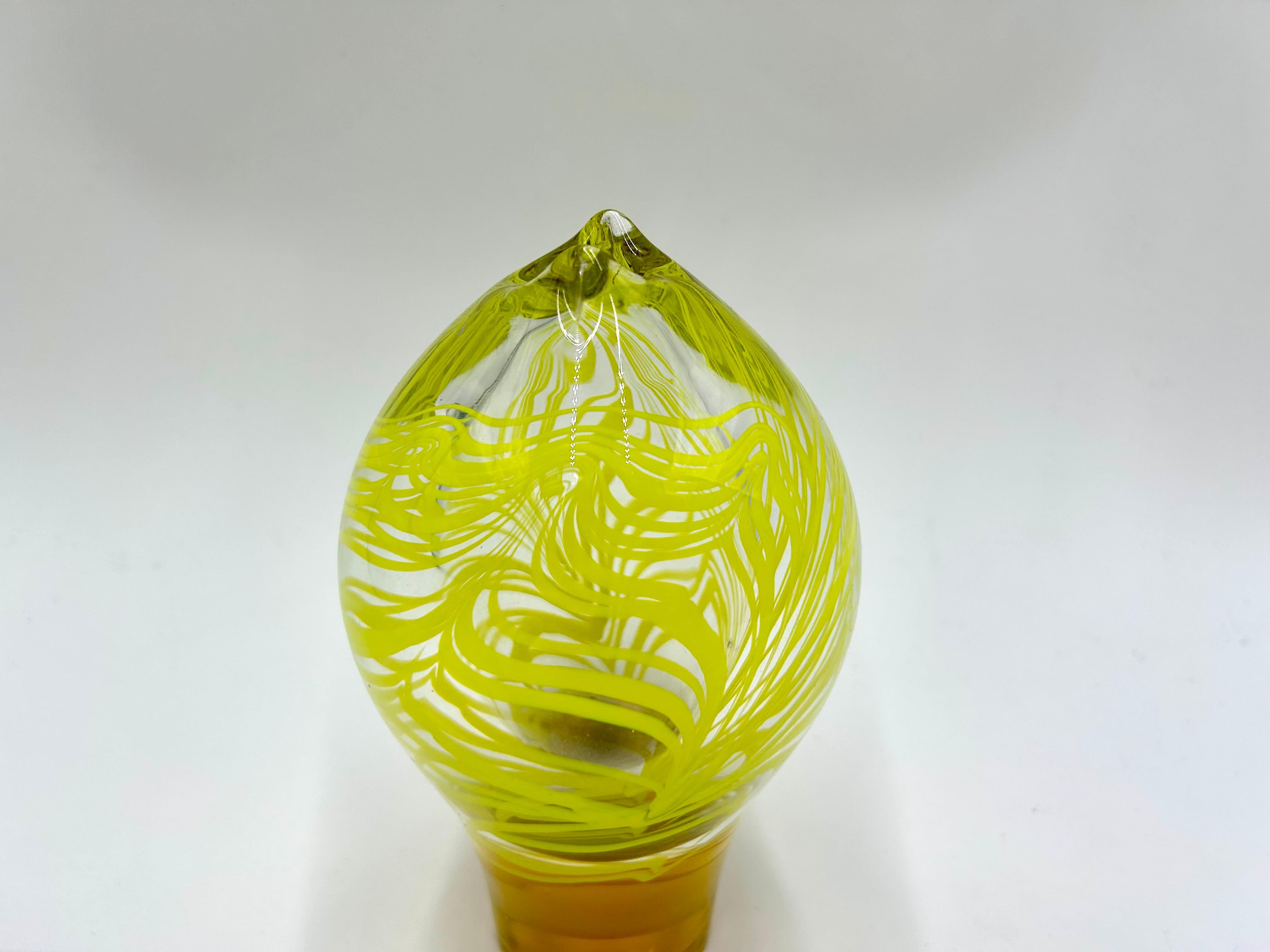 Cristal Ensemble en verre d'art jaune, conçu par Ivo Rozsypal, Crystalex, Tchécoslovaquie, années 1960 en vente