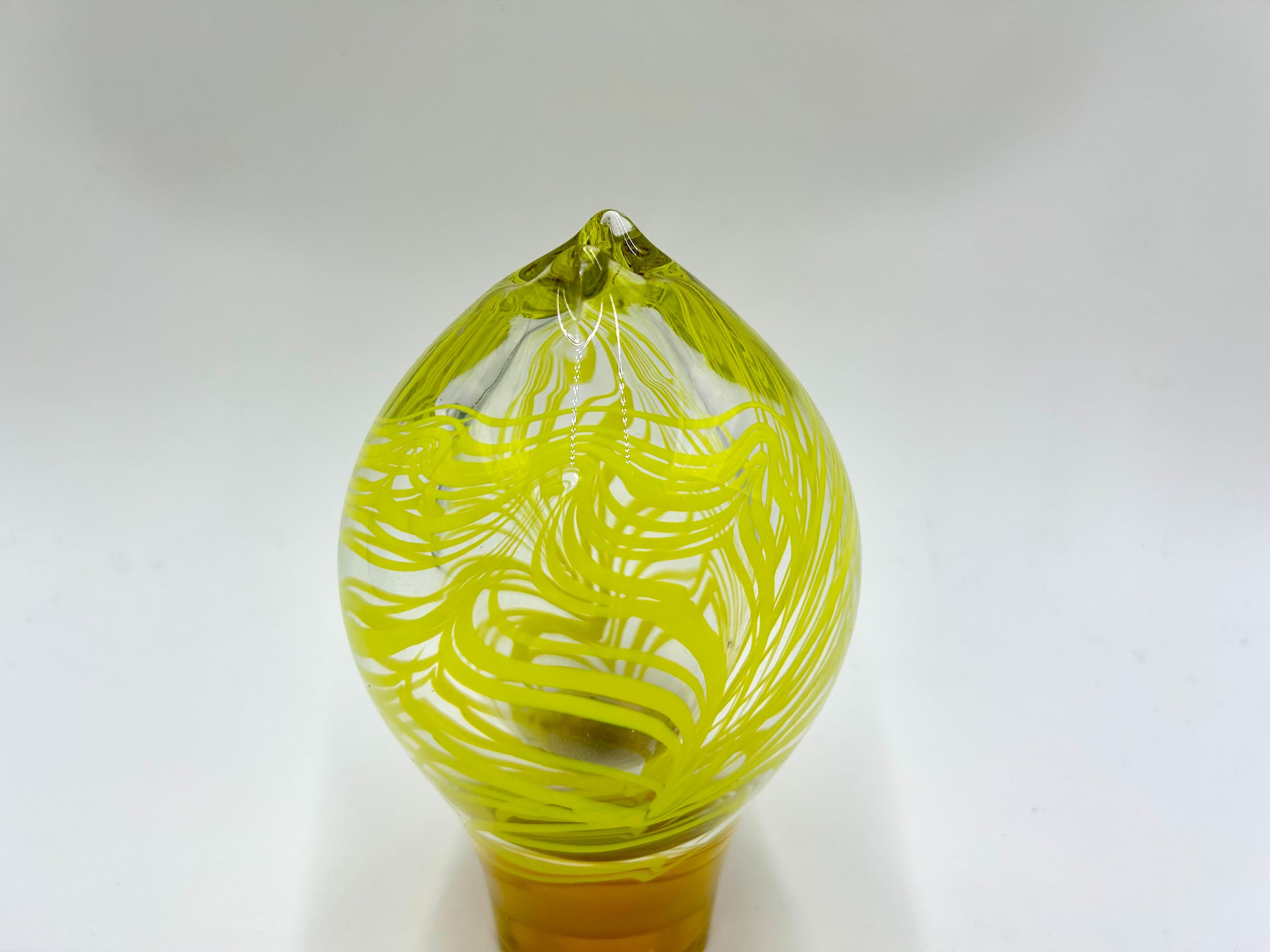 Set di vetro artistico giallo, design di Ivo Rozsypal, Crystalex, Cecoslovacchia, anni '60 in vendita 1