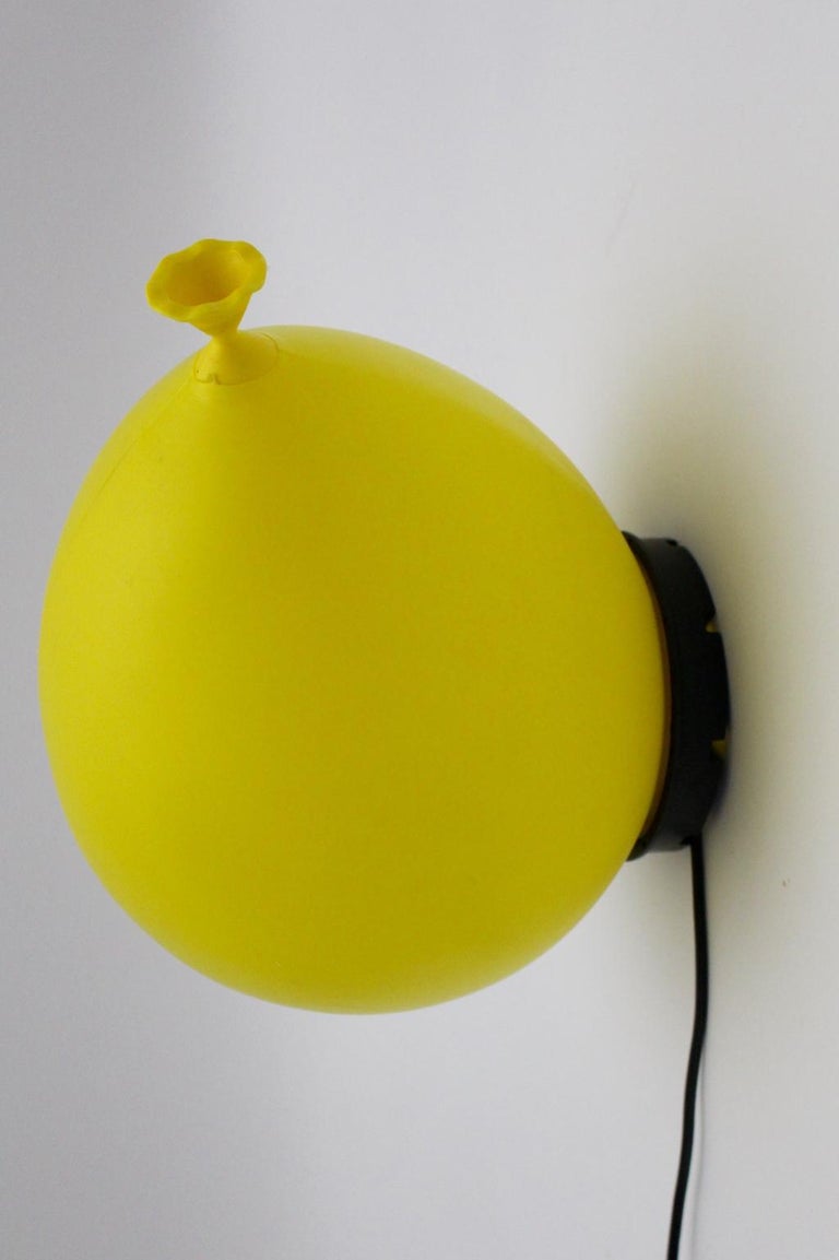 Modernist Vintage Yellow Balloon Lamp by Yves Christin, 1980s For Sale